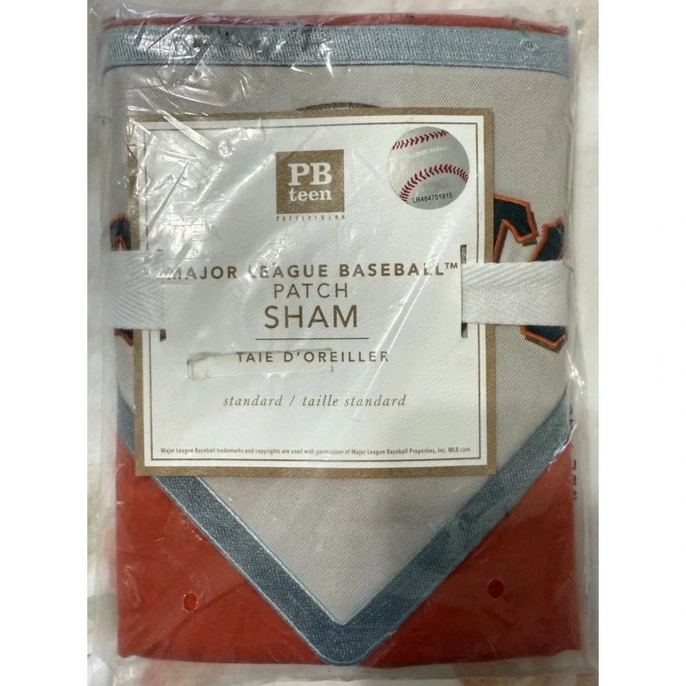 PB Teen Sham MLB Giants San Francisco Baseball Standard‎ Pillow Orange 20x26 NEW